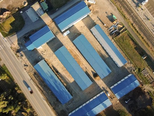 Laboratorio di struttura in acciaio per finestre in lega di alluminio per magazzini prefabbricati