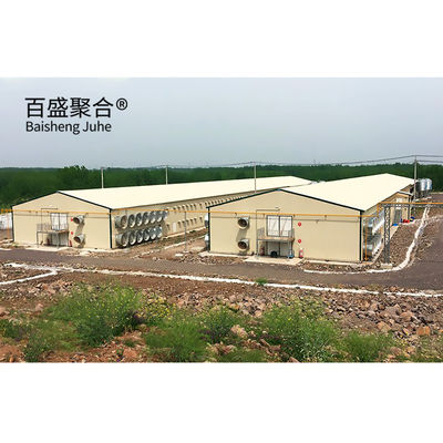 ASTM Standard Customized Commercial Pig House con porta a rulli e struttura in acciaio prefabbricata