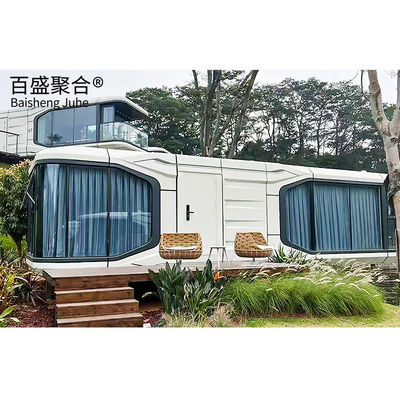Case in contenitore in acciaio Casa capsula modulare commerciale con 2 camere da letto e cucina