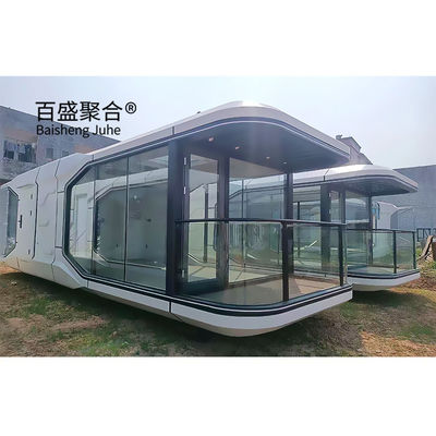 2023 Capsula spaziale in alluminio mobile con casa integrata Trasporto e carico Spedizione speciale