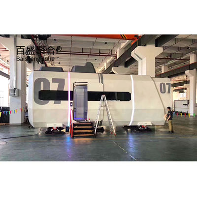 2023 Capsula spaziale in alluminio mobile con casa integrata Trasporto e carico Spedizione speciale