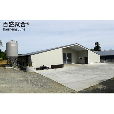 Prefabbricazione isolata con struttura in acciaio pesante Q235 H-Beam per alloggiamento suini ASTM