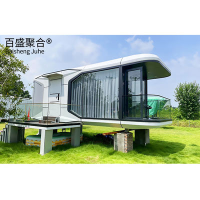 Villa Decorazione paesaggistica Casa capsula Apple mobile prefabbricata con terrazza