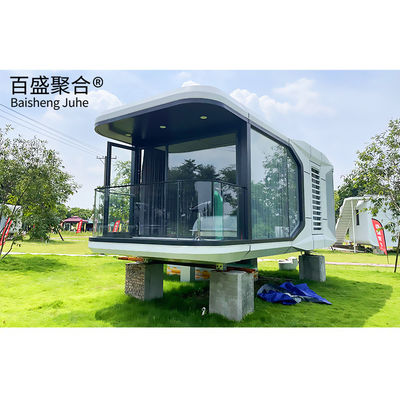Villa Decorazione paesaggistica Casa capsula Apple mobile prefabbricata con terrazza