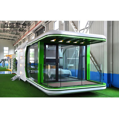 Villa Decorazione paesaggistica Casa capsula Apple mobile prefabbricata con terrazza