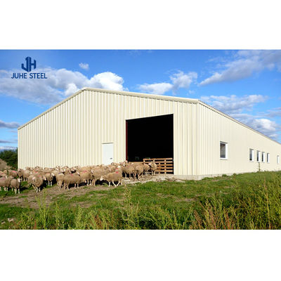 Heavy-Duty Livestock Shed Design Prefab Steel Cow Horse Stable per l'efficienza del laboratorio