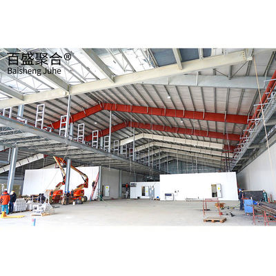 Fabbricazione di strutture in acciaio Edificio di officine di costruzione con metallo prefabbricato