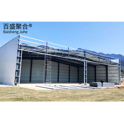 Low Carbon Steel Hangar Workshop Building con struttura in acciaio prefabbricato multifunzionale