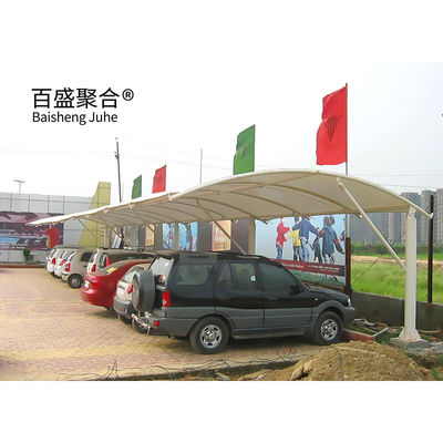Tenda di parcheggio a telaio di acciaio capannone auto design tetto struttura di membrana architettura carport