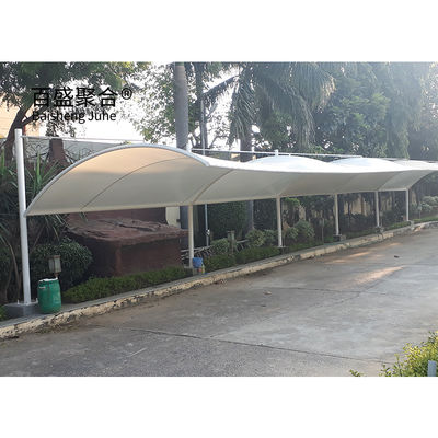 Tenda di parcheggio a telaio di acciaio capannone auto design tetto struttura di membrana architettura carport