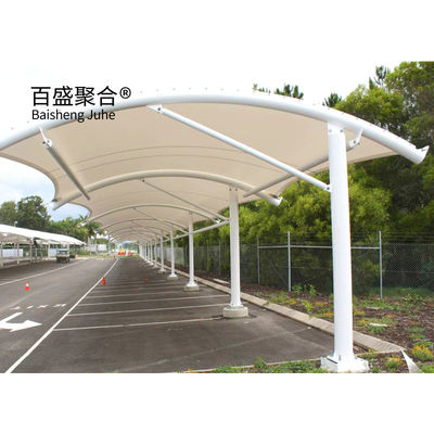 Tenda di parcheggio a telaio di acciaio capannone auto design tetto struttura di membrana architettura carport