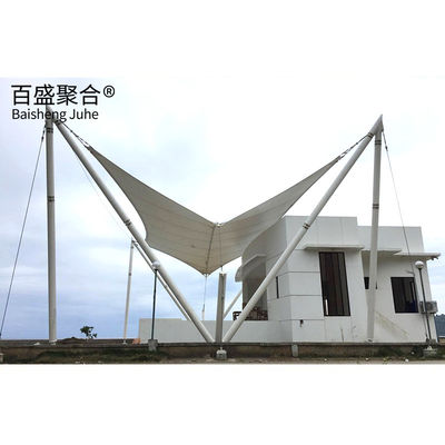 PTFE tessuto architettonico tenda ombra capanna struttura a membrana di trazione per paesaggio