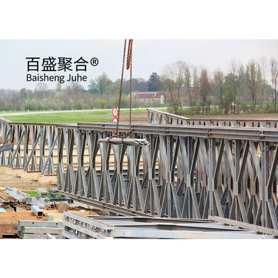 Ponte a traliccio in acciaio modulare prefabbricato portatile HD200 con lunghezza totale di 15-60 m