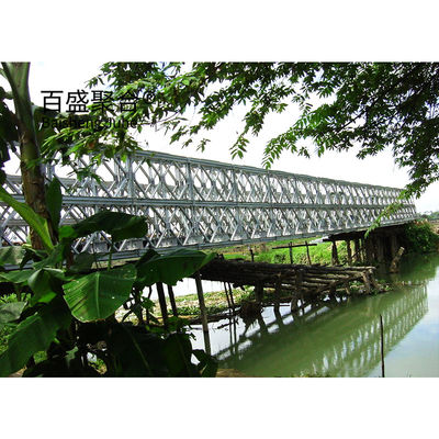 Ponte a traliccio in acciaio modulare prefabbricato portatile HD200 con lunghezza totale di 15-60 m