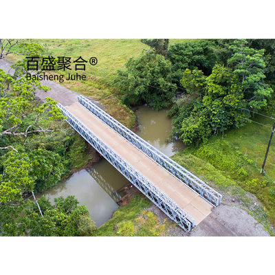 Ponte di struttura in acciaio a pannelli galvanizzati Q355 / grado 350 / ASTM A992 ponti portatili in acciaio