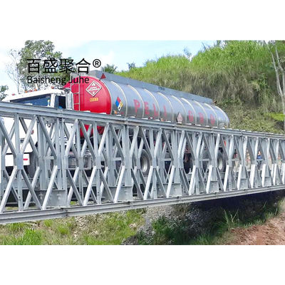 Ponte di struttura in acciaio a pannelli galvanizzati Q355 / grado 350 / ASTM A992 ponti portatili in acciaio