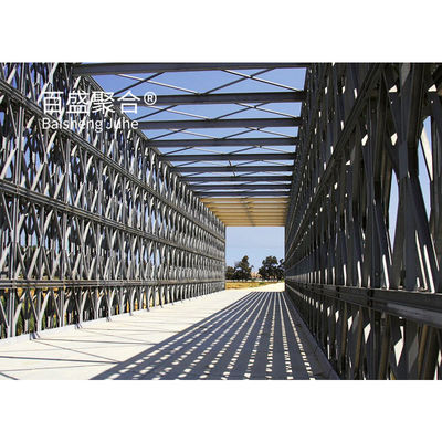 Ponte di struttura in acciaio a pannelli galvanizzati Q355 / grado 350 / ASTM A992 ponti portatili in acciaio