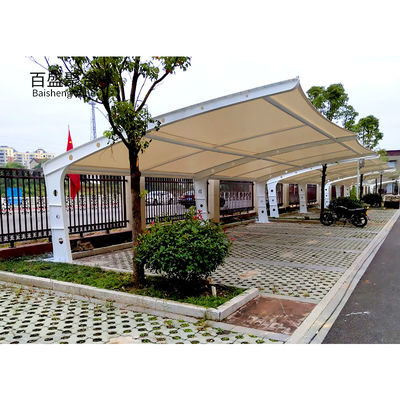 Moderno prefabbricato metallo canopy ombra per motociclette e biciclette di stoccaggio bianco in polvere rivestito telaio