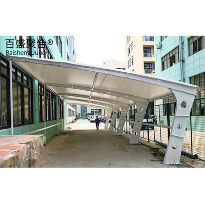 Tessuto a membrana impermeabile auto Tensile Parcheggio auto ombre laboratorio struttura in acciaio OEM ODM